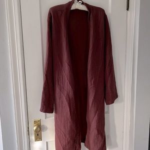 Parachute cloud cotton burgundy robe size L